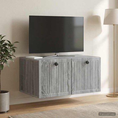 vidaXL Wall-Mounted TV Cabinet Grey Sonoma 59.5 x 41 x 30 cm