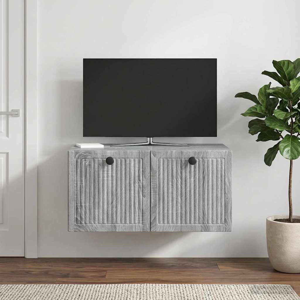 vidaXL Wall-Mounted TV Cabinet Grey Sonoma 59.5 x 41 x 30 cm