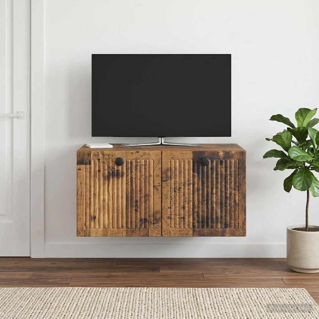 vidaXL Wall-Mounted TV Cabinet Wall-mounted Old Wood 59.5 x 41 x 30 cm