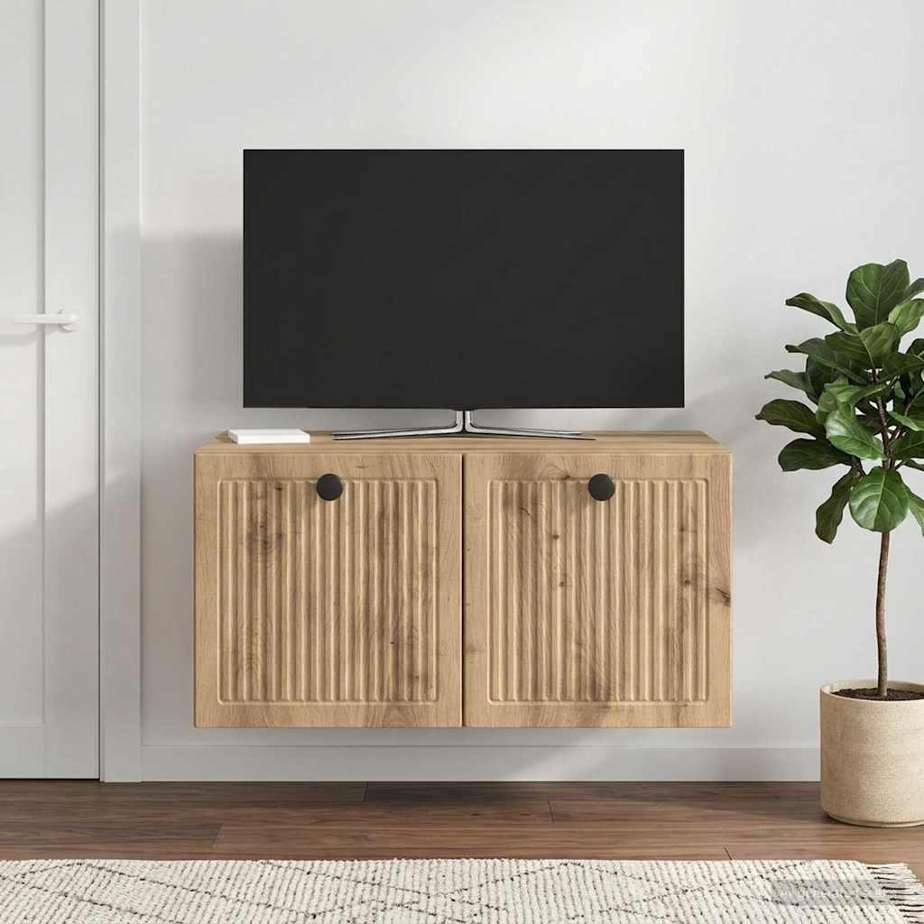 vidaXL Wall-Mounted TV Cabinet 59.5 x 41 x 30 cm Artisan Oak