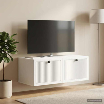 vidaXL Wall-Mounted TV Cabinet White 78.5 x 41 x 30 cm Engineered Wood