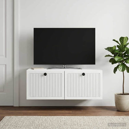 vidaXL Wall-Mounted TV Cabinet White 78.5 x 41 x 30 cm Engineered Wood