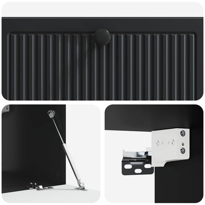 vidaXL Wall-Mounted TV Cabinet Black 78.5 x 41 x 30 cm Engineered Wood