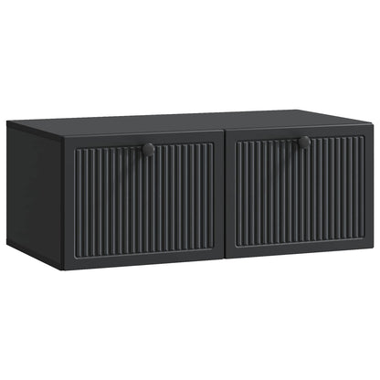 vidaXL Wall-Mounted TV Cabinet Black 78.5 x 41 x 30 cm Engineered Wood