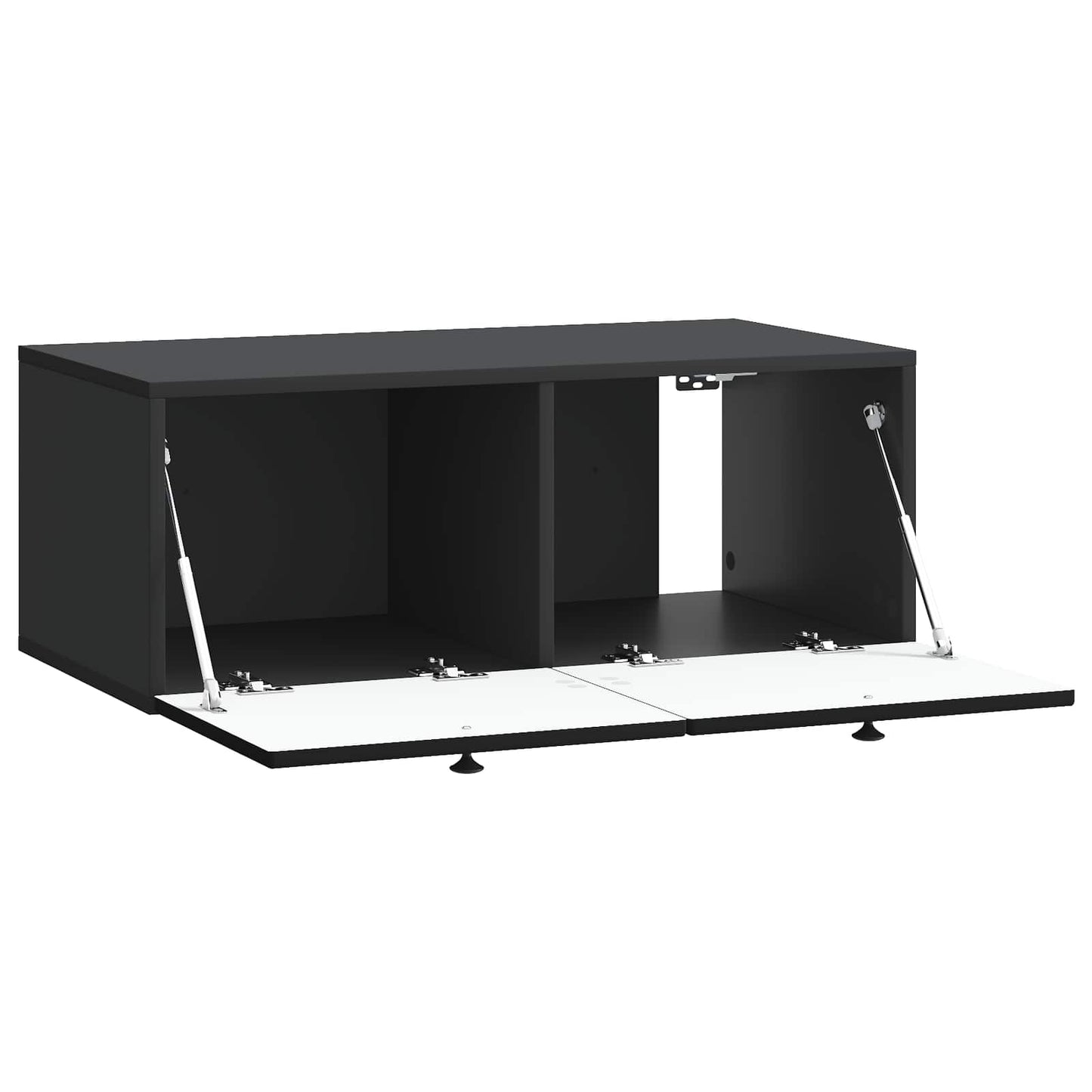 vidaXL Wall-Mounted TV Cabinet Black 78.5 x 41 x 30 cm Engineered Wood
