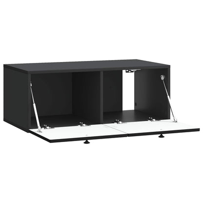 vidaXL Wall-Mounted TV Cabinet Black 78.5 x 41 x 30 cm Engineered Wood