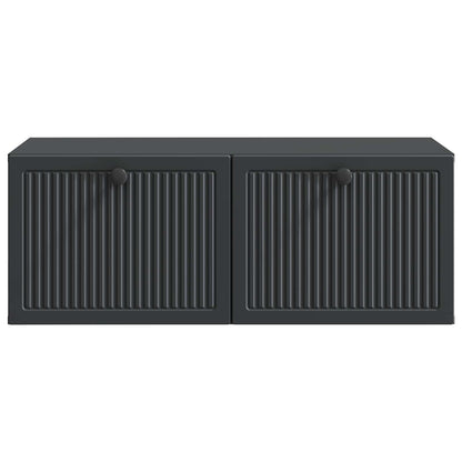 vidaXL Wall-Mounted TV Cabinet Black 78.5 x 41 x 30 cm Engineered Wood
