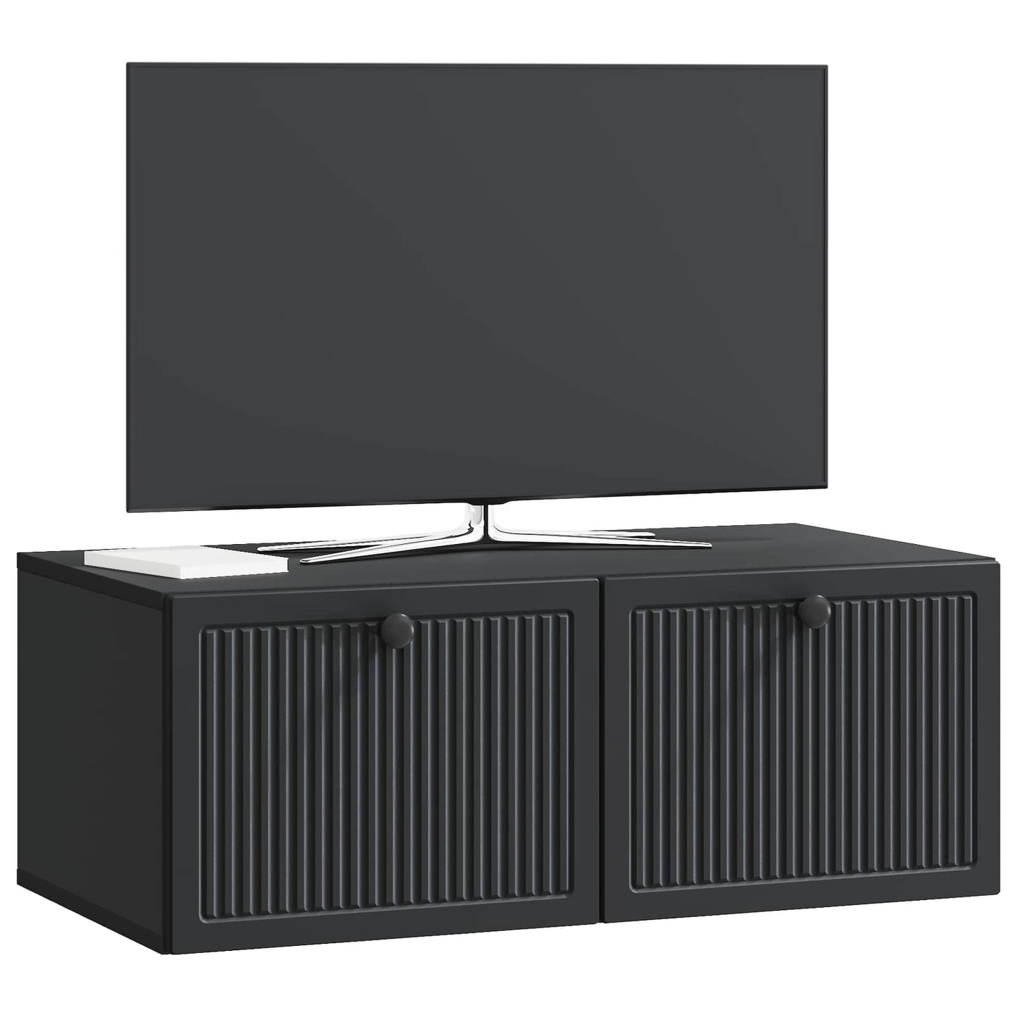 vidaXL Wall-Mounted TV Cabinet Black 78.5 x 41 x 30 cm Engineered Wood