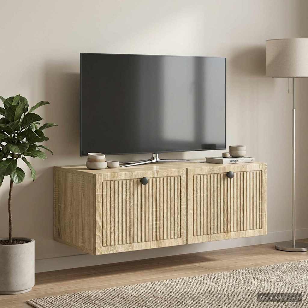 vidaXL Wall-Mounted TV Cabinet Sonoma Oak 78.5 x 41 x 30 cm