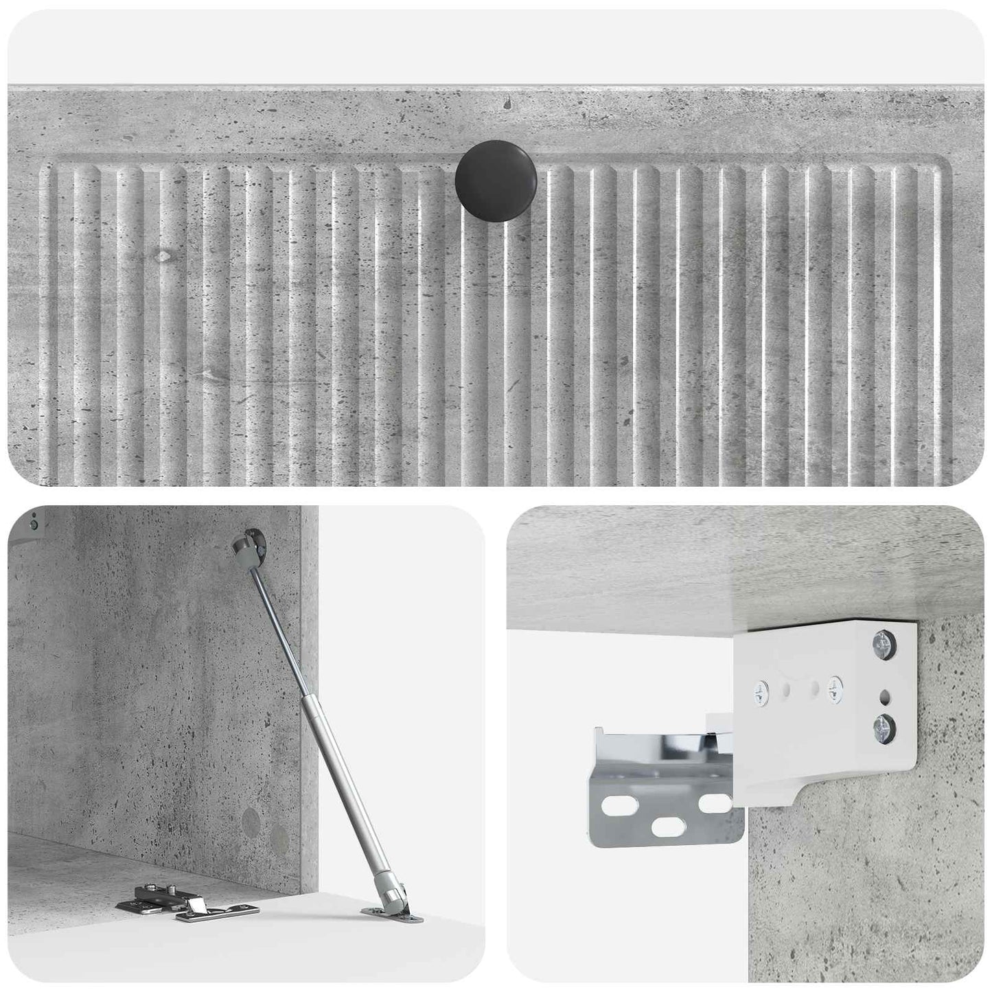 vidaXL Wall-Mounted TV Cabinet Concrete Grey 78.5 x 41 x 30 cm