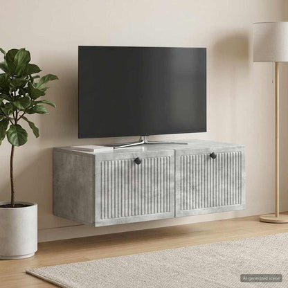 vidaXL Wall-Mounted TV Cabinet Concrete Grey 78.5 x 41 x 30 cm