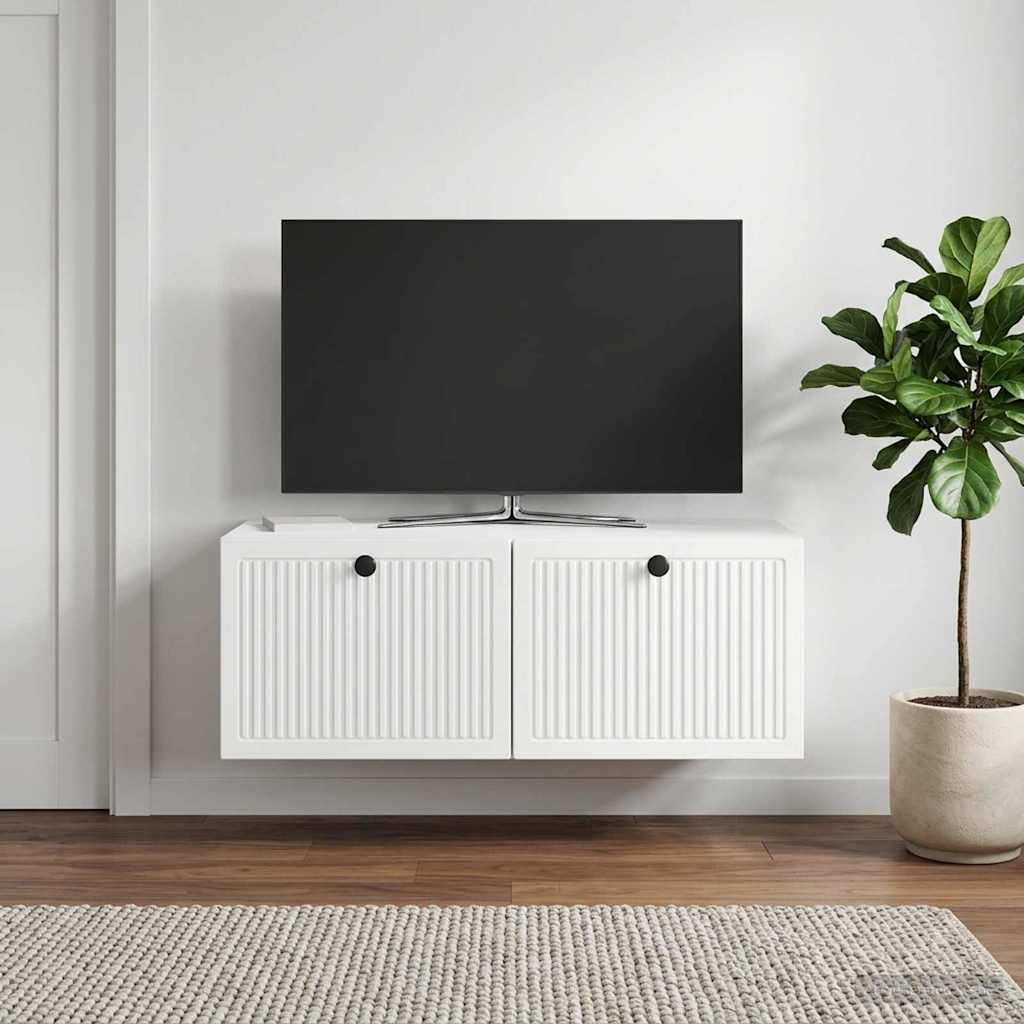 vidaXL Wall-Mounted TV Cabinet High Gloss White 78.5 x 41 x 30 cm