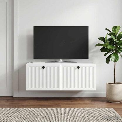 vidaXL Wall-Mounted TV Cabinet High Gloss White 78.5 x 41 x 30 cm