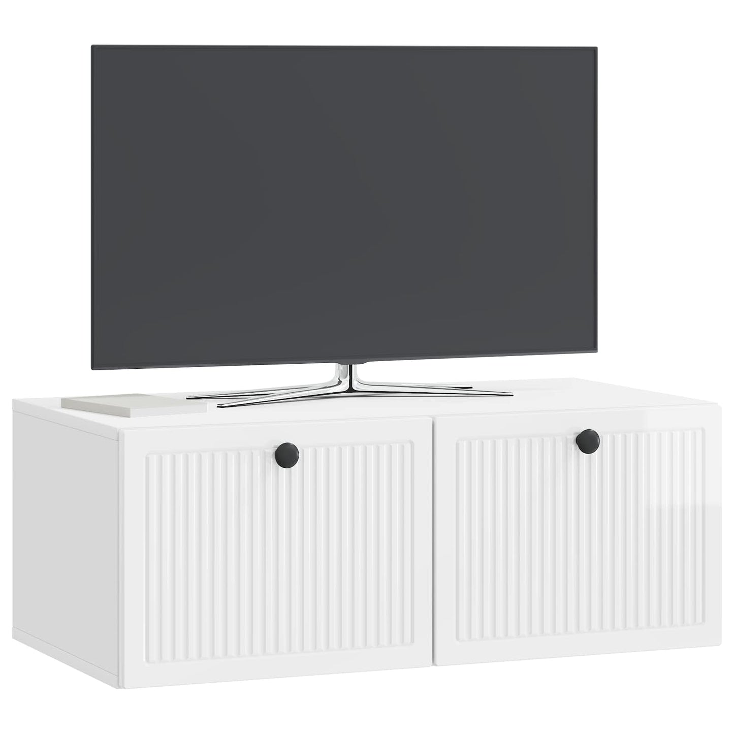vidaXL Wall-Mounted TV Cabinet High Gloss White 78.5 x 41 x 30 cm