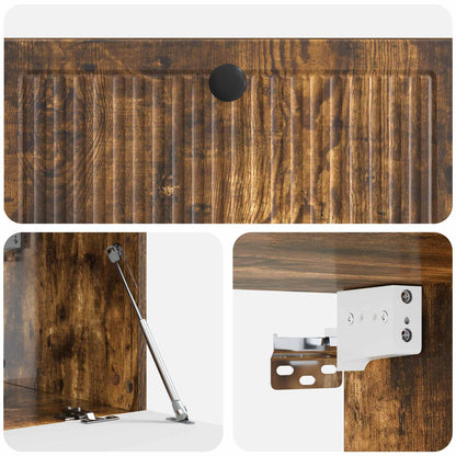 vidaXL Wall-Mounted TV Cabinet Smoked Oak 78.5 x 41 x 30 cm