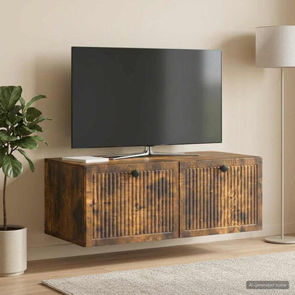 vidaXL Wall-Mounted TV Cabinet Smoked Oak 78.5 x 41 x 30 cm