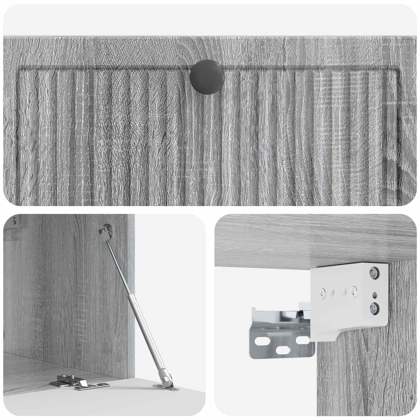vidaXL Wall-Mounted TV Cabinet Grey Sonoma 78.5 x 41 x 30 cm