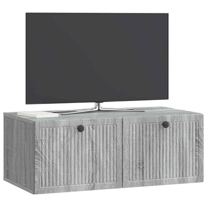vidaXL Wall-Mounted TV Cabinet Grey Sonoma 78.5 x 41 x 30 cm