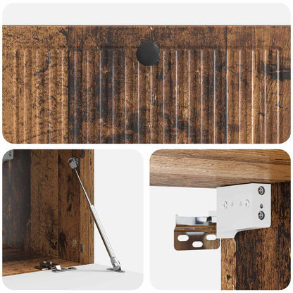 vidaXL Wall-Mounted TV Cabinet Wall-mounted Old Wood 78.5 x 41 x 30 cm