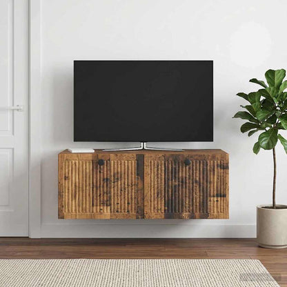 vidaXL Wall-Mounted TV Cabinet Wall-mounted Old Wood 78.5 x 41 x 30 cm
