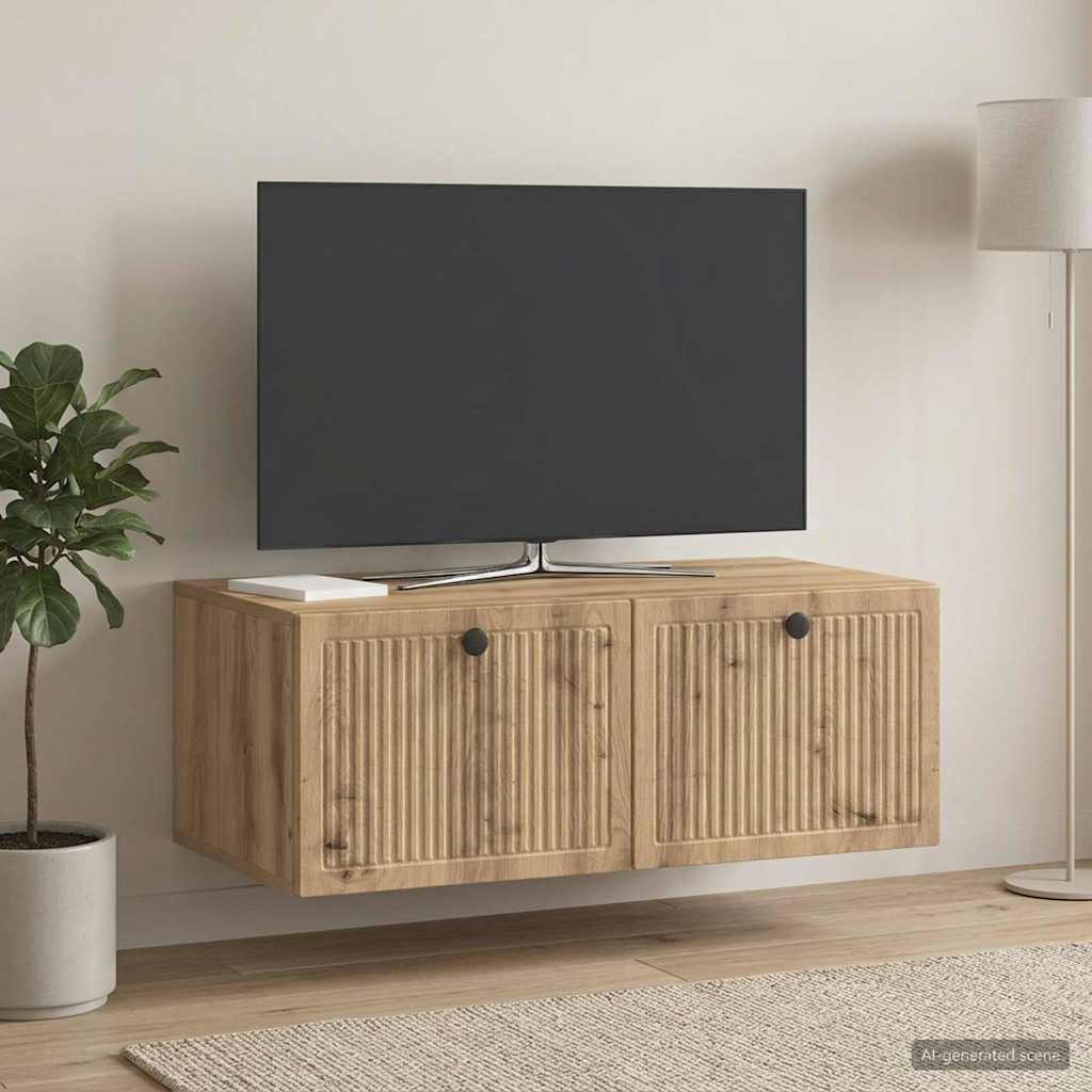 vidaXL Wall-Mounted TV Cabinet 78.5 x 41 x 30 cm Artisan Oak