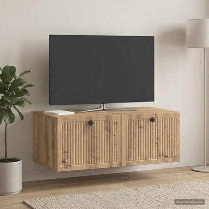 vidaXL Wall-Mounted TV Cabinet 78.5 x 41 x 30 cm Artisan Oak