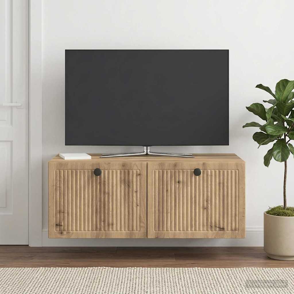 vidaXL Wall-Mounted TV Cabinet 78.5 x 41 x 30 cm Artisan Oak