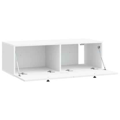 vidaXL Wall-Mounted TV Cabinet White 98 x 41 x 30 cm Engineered Wood