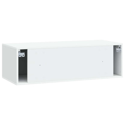 vidaXL Wall-Mounted TV Cabinet White 98 x 41 x 30 cm Engineered Wood