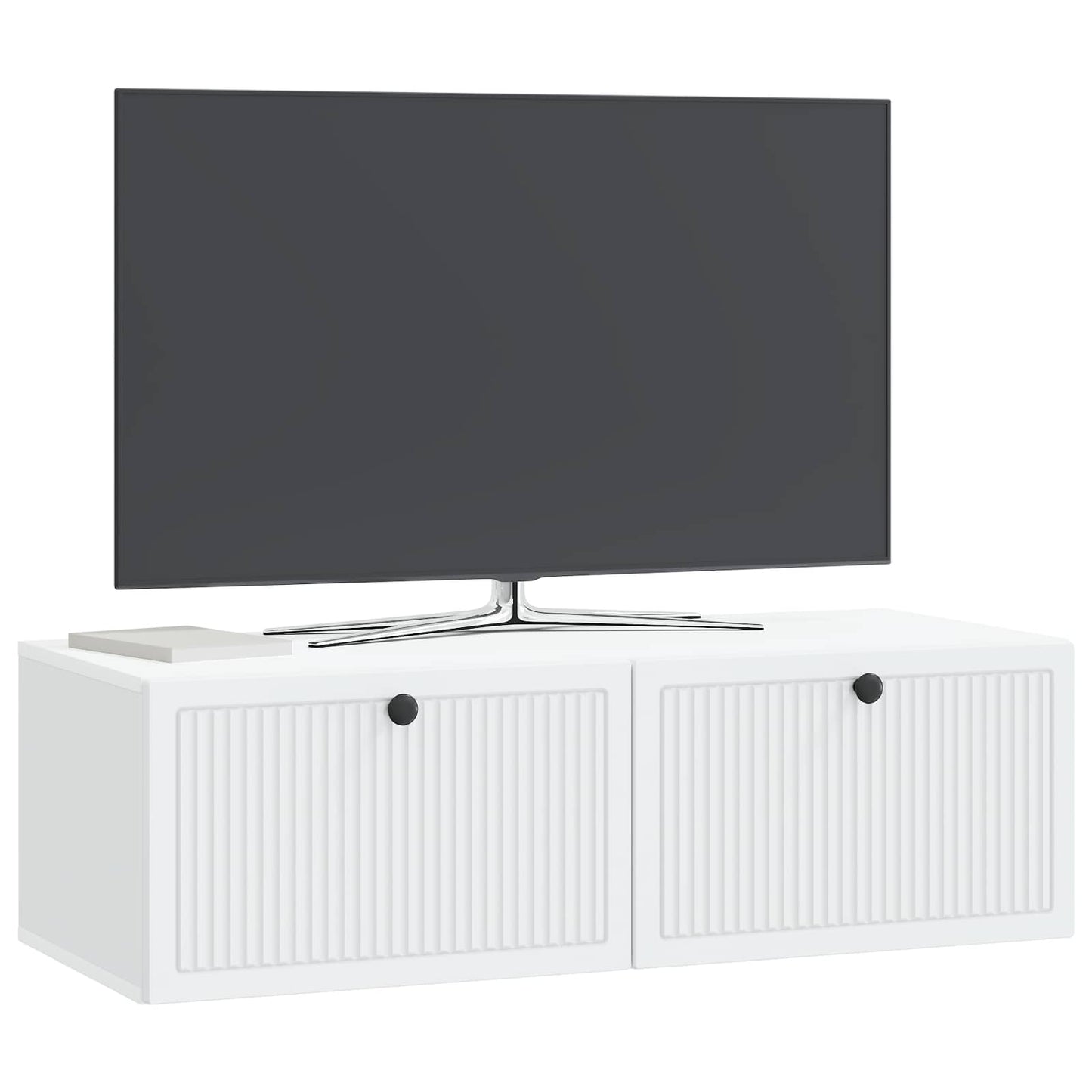 vidaXL Wall-Mounted TV Cabinet White 98 x 41 x 30 cm Engineered Wood