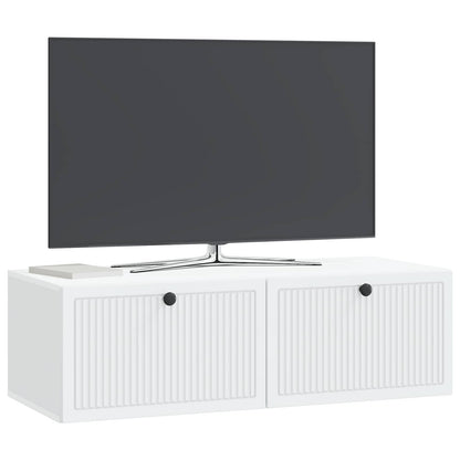 vidaXL Wall-Mounted TV Cabinet White 98 x 41 x 30 cm Engineered Wood