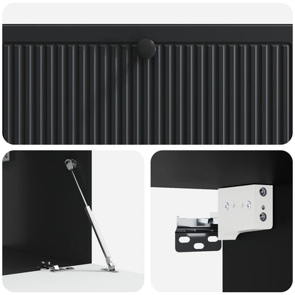 vidaXL Wall-Mounted TV Cabinet Black 98 x 41 x 30 cm Engineered Wood