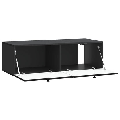 vidaXL Wall-Mounted TV Cabinet Black 98 x 41 x 30 cm Engineered Wood