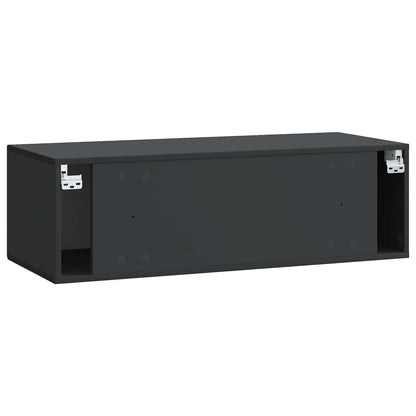 vidaXL Wall-Mounted TV Cabinet Black 98 x 41 x 30 cm Engineered Wood