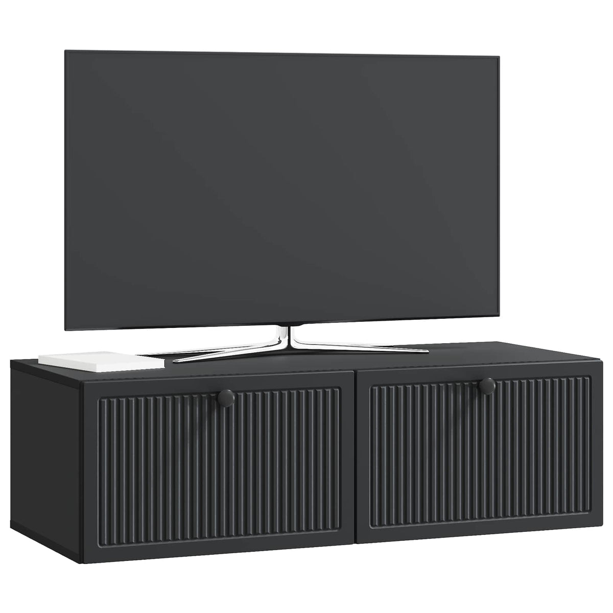 vidaXL Wall-Mounted TV Cabinet Black 98 x 41 x 30 cm Engineered Wood