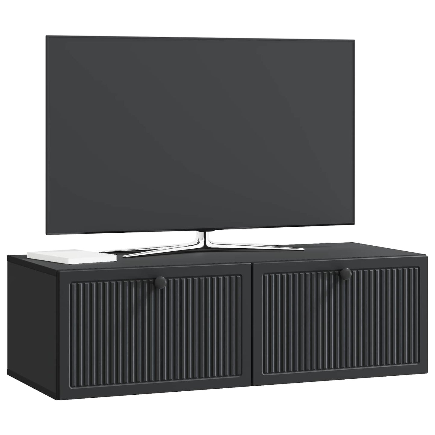 vidaXL Wall-Mounted TV Cabinet Black 98 x 41 x 30 cm Engineered Wood