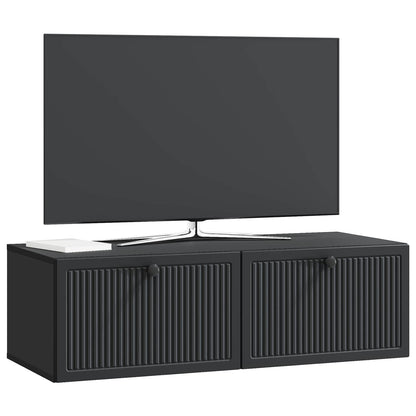 vidaXL Wall-Mounted TV Cabinet Black 98 x 41 x 30 cm Engineered Wood