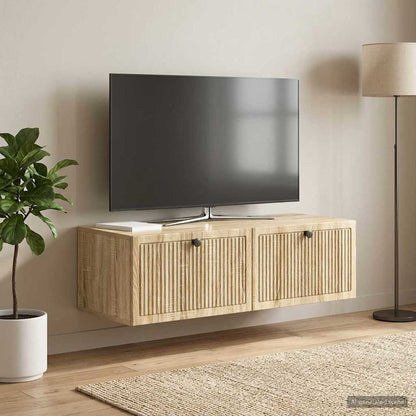 vidaXL Wall-Mounted TV Cabinet Wall-mounted Sonoma Oak 98 x 41 x 30 cm