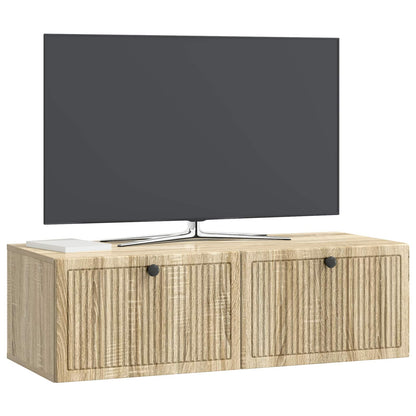 vidaXL Wall-Mounted TV Cabinet Wall-mounted Sonoma Oak 98 x 41 x 30 cm