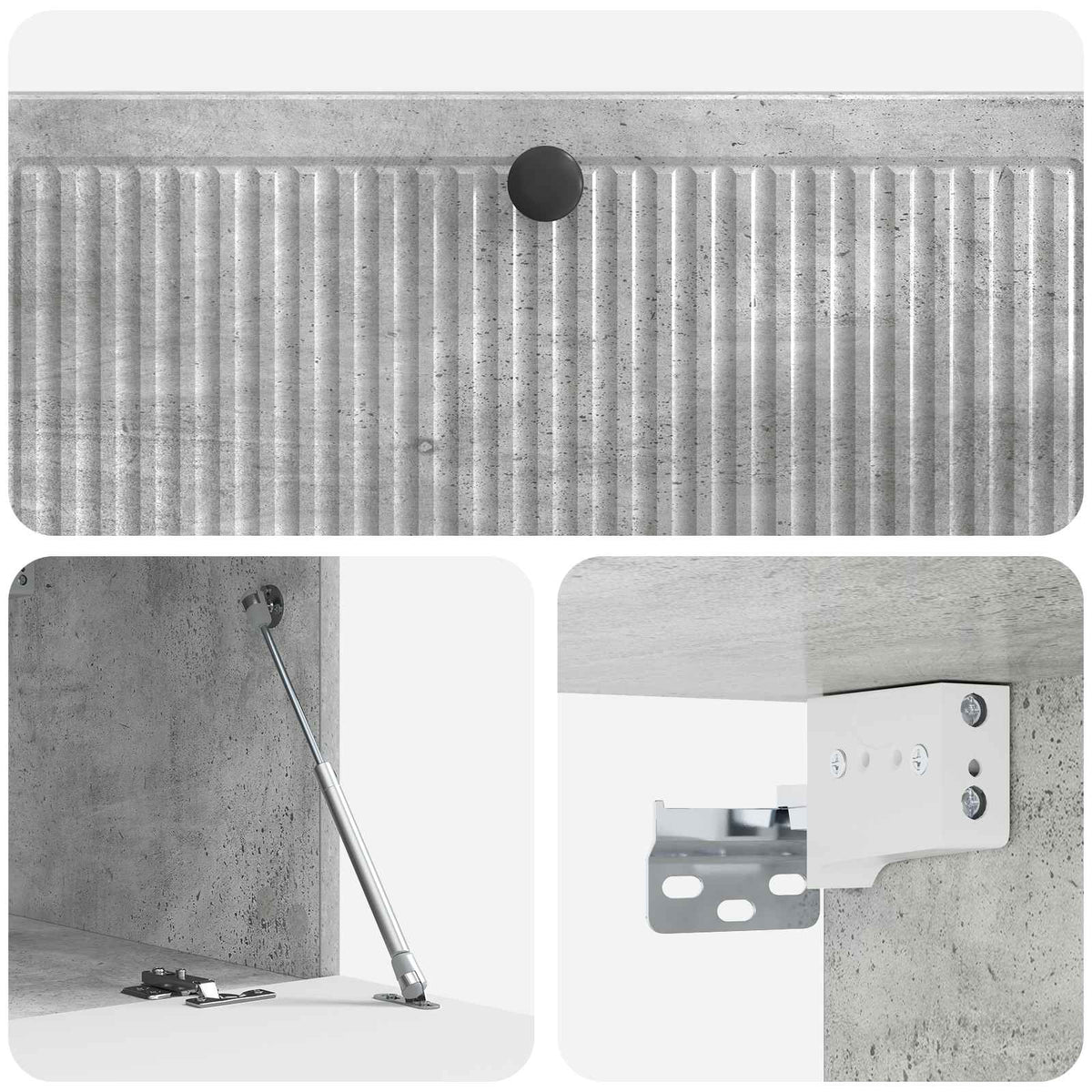 vidaXL Wall-Mounted TV Cabinet Concrete Grey 98 x 41 x 30 cm