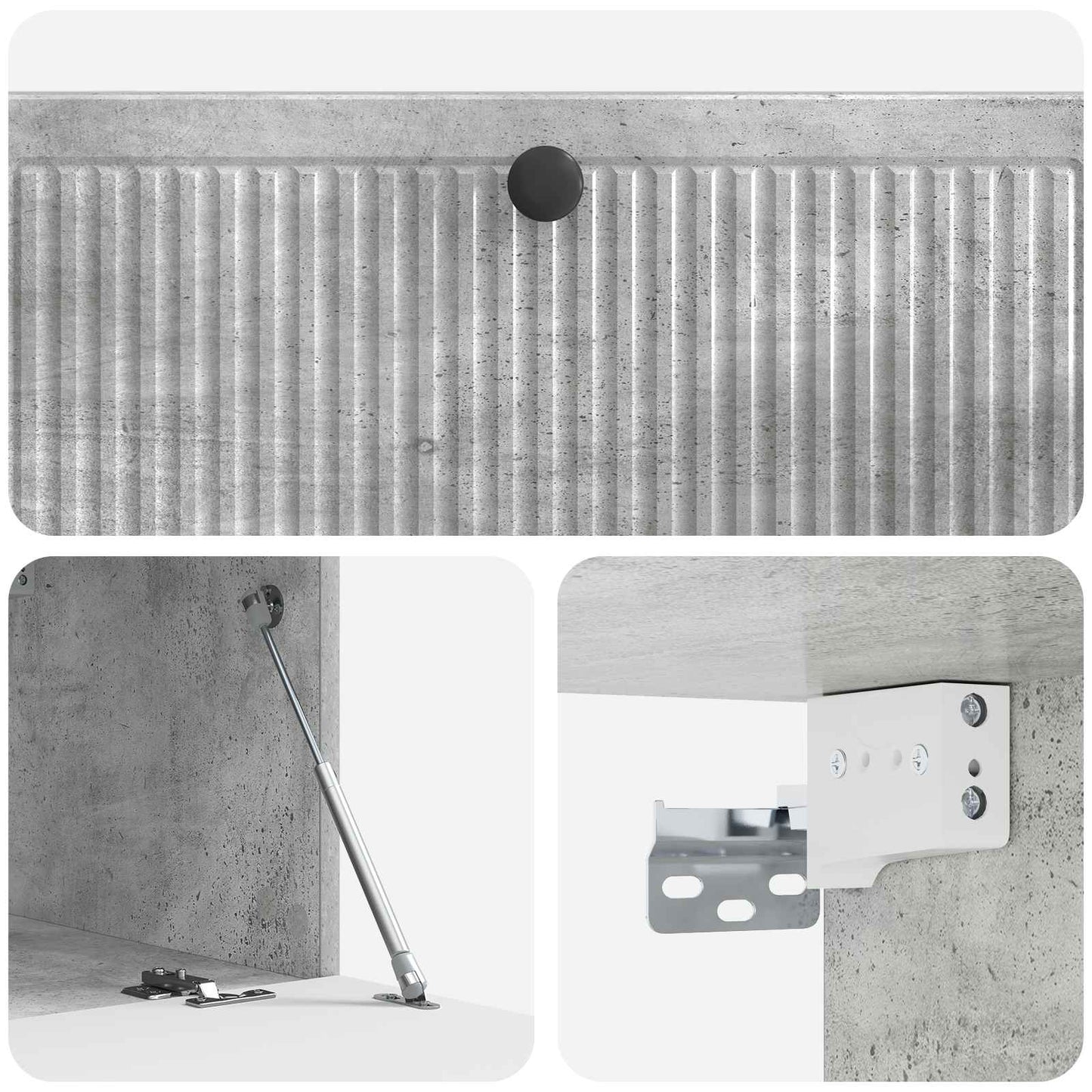 vidaXL Wall-Mounted TV Cabinet Concrete Grey 98 x 41 x 30 cm
