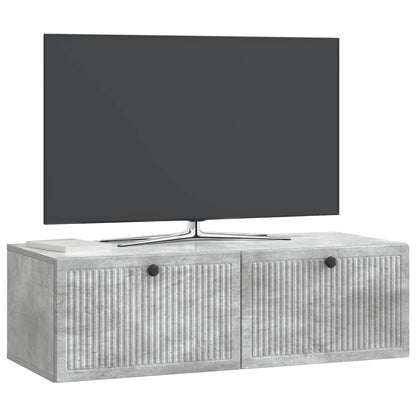 vidaXL Wall-Mounted TV Cabinet Concrete Grey 98 x 41 x 30 cm