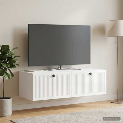 vidaXL Wall-Mounted TV Cabinet High Gloss White 98 x 41 x 30 cm