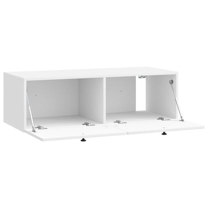 vidaXL Wall-Mounted TV Cabinet High Gloss White 98 x 41 x 30 cm
