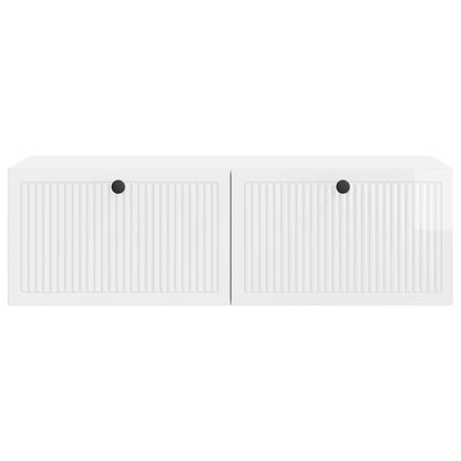 vidaXL Wall-Mounted TV Cabinet High Gloss White 98 x 41 x 30 cm