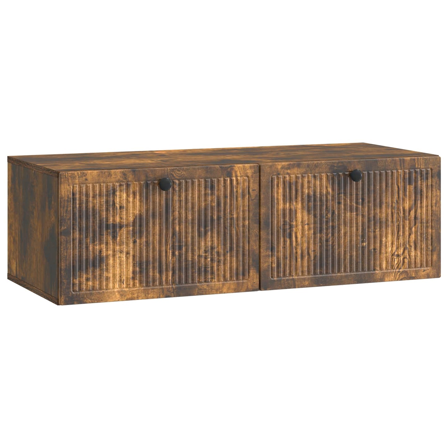 vidaXL Wall-Mounted TV Cabinet Wall-mounted Smoked Oak 98 x 41 x 30 cm