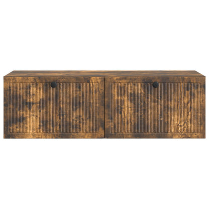 vidaXL Wall-Mounted TV Cabinet Wall-mounted Smoked Oak 98 x 41 x 30 cm