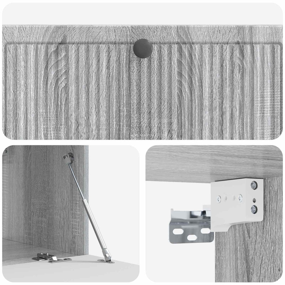 vidaXL Wall-Mounted TV Cabinet Grey Sonoma 98 x 41 x 30 cm