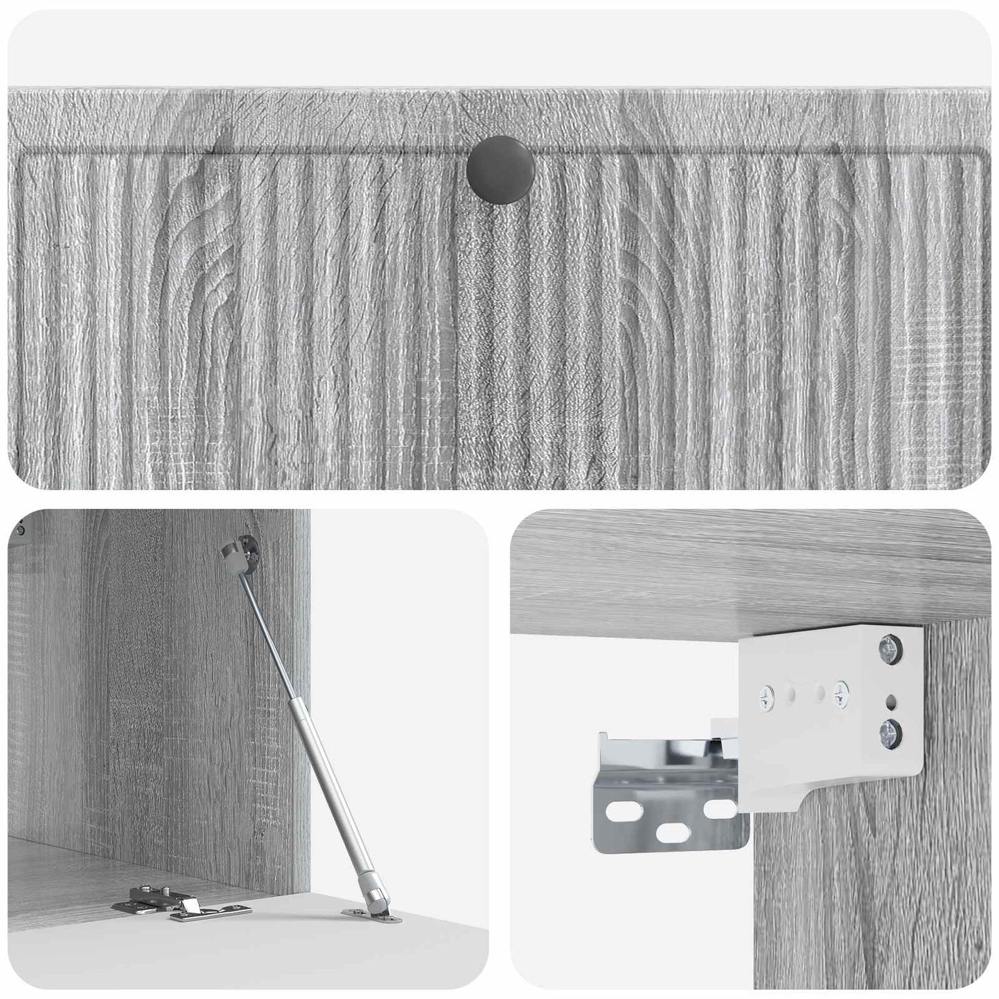vidaXL Wall-Mounted TV Cabinet Grey Sonoma 98 x 41 x 30 cm