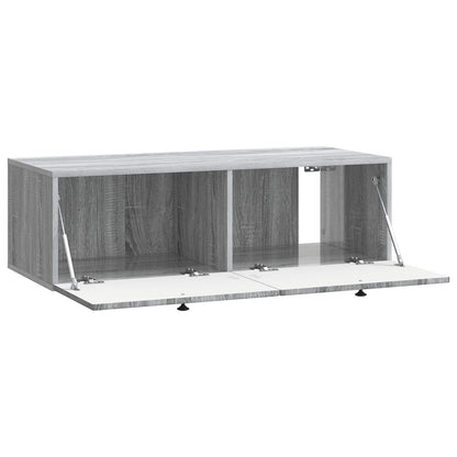 vidaXL Wall-Mounted TV Cabinet Grey Sonoma 98 x 41 x 30 cm